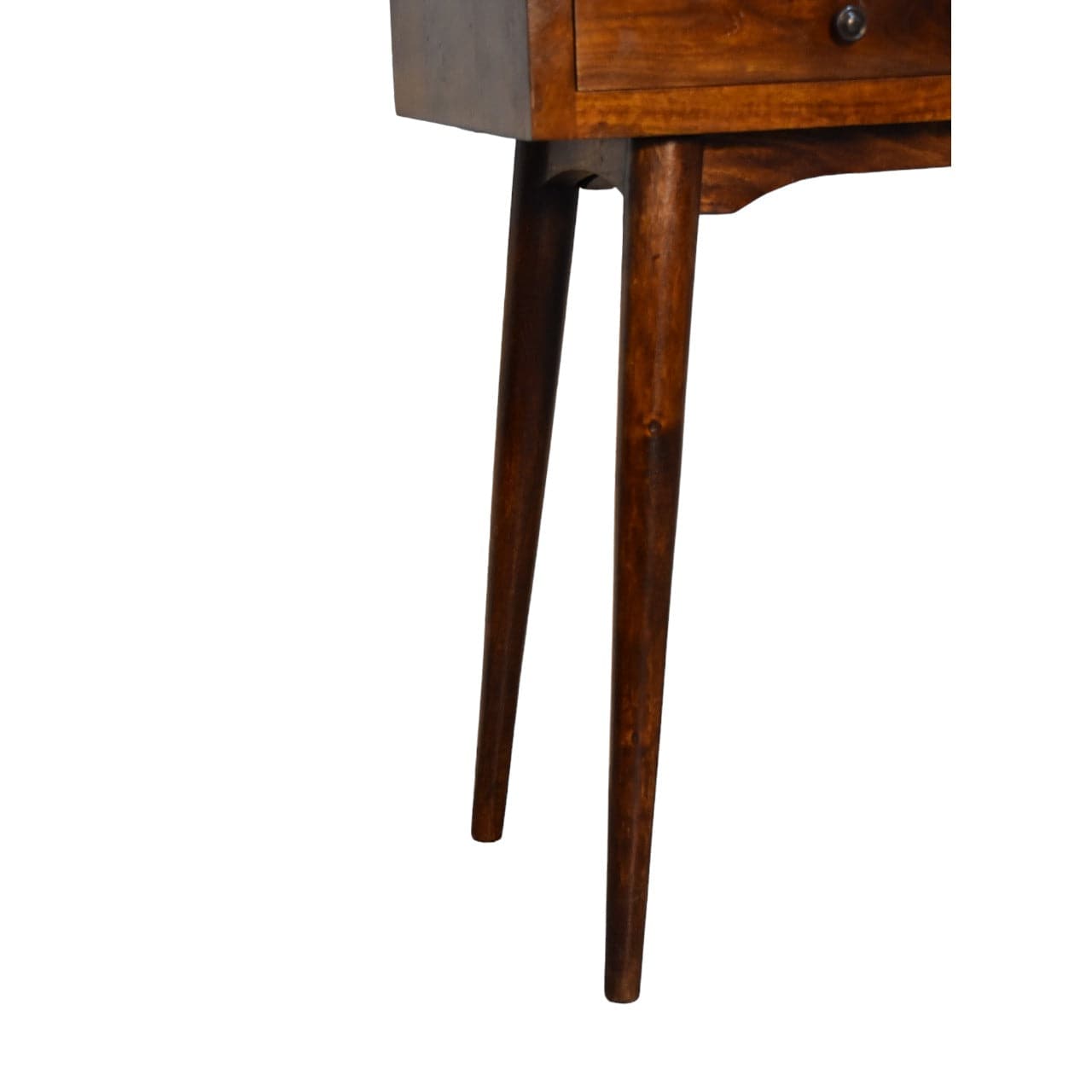 Chestnut Hallway 2 Drawer Console Table - Solid Mango Wood Hallway Console for Entryway - product view 5 showing...