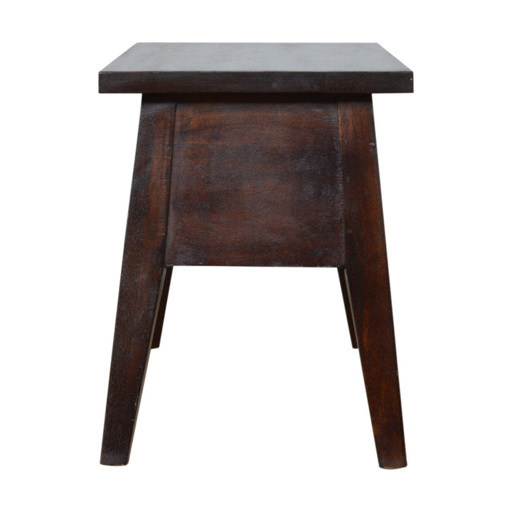 Chestnut Lid Up Storage Bench - Solid Mango Wood Seating Furniture for Entryway - product view 8 showing handcrafted...