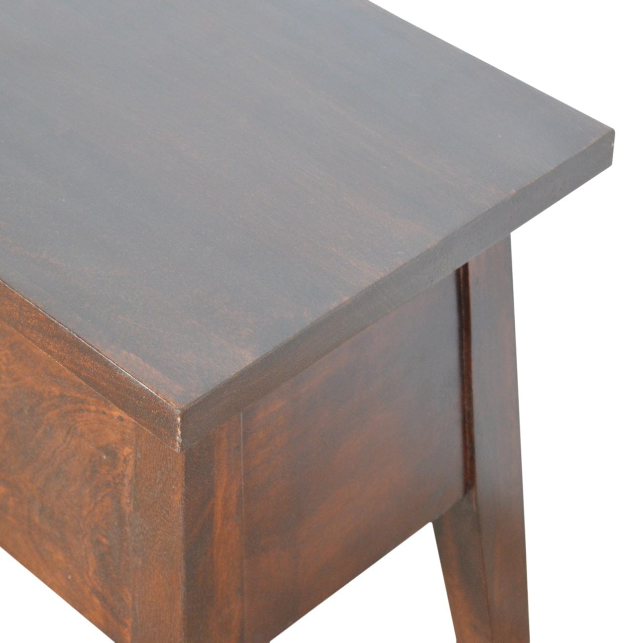 Chestnut Lid Up Storage Bench - Solid Mango Wood Seating Furniture for Entryway - product view 5 showing handcrafted...