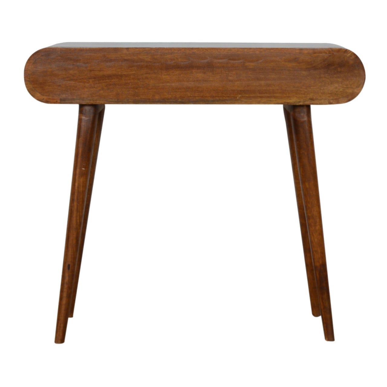 Chestnut London Console Table - Solid Mango Wood Hallway Console for Entryway - product view 9 showing handcrafted solid...