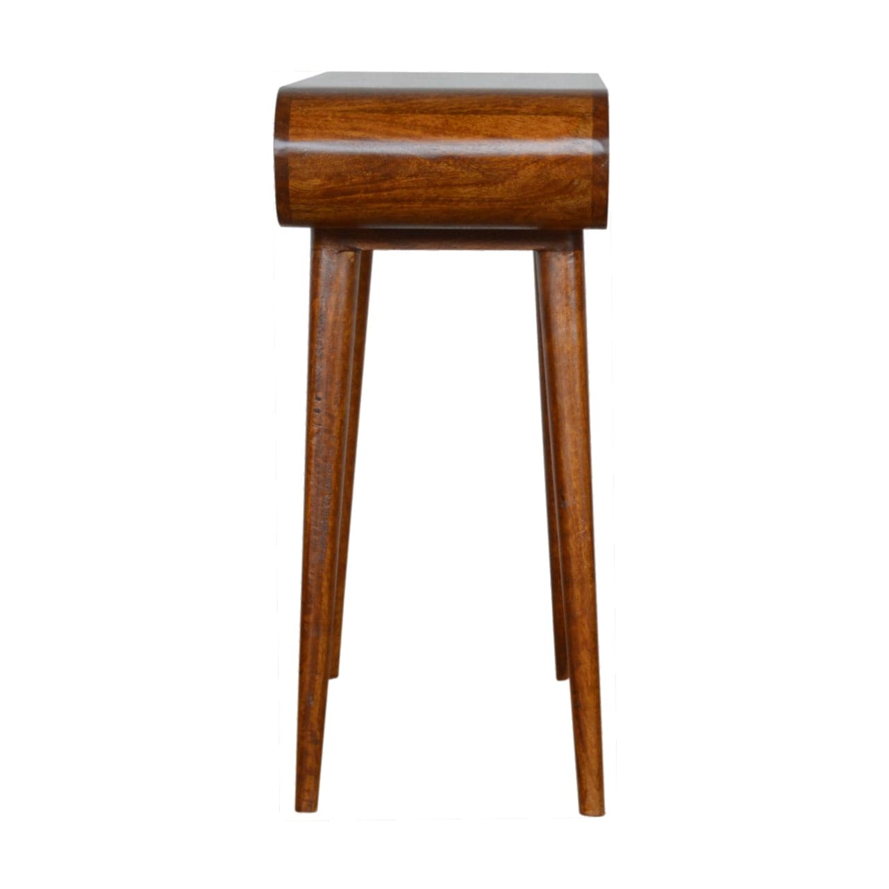 Chestnut London Console Table - Solid Mango Wood Hallway Console for Entryway - product view 8 showing handcrafted solid...
