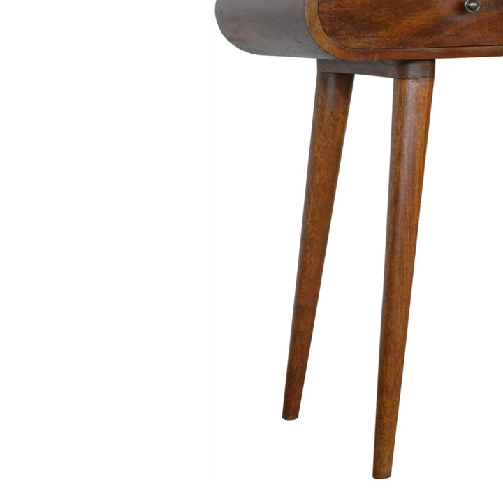 Chestnut London Console Table - Solid Mango Wood Hallway Console for Entryway - product view 7 showing handcrafted solid...