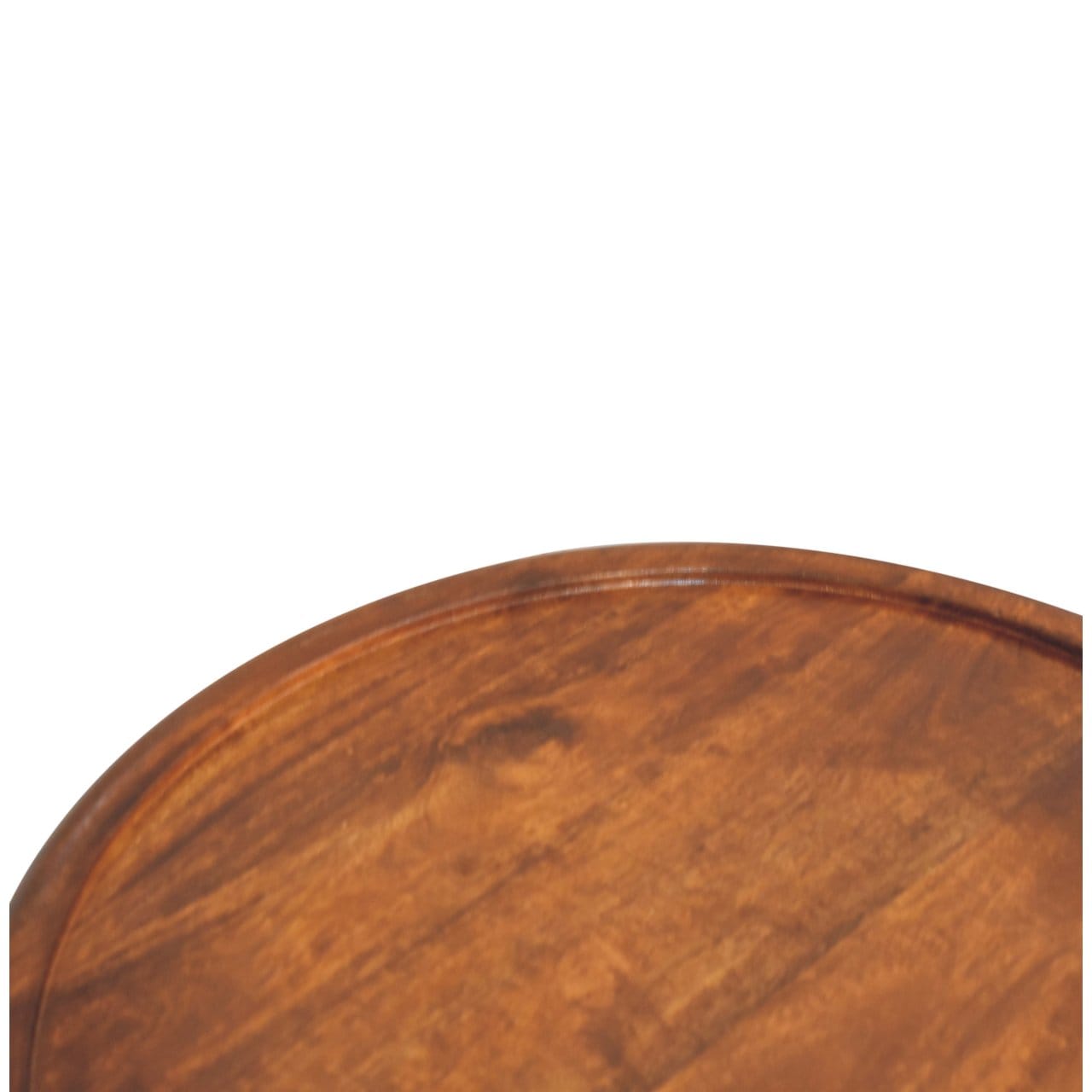 Chestnut Plate Coffee Table - Solid Mango Wood Center Table for Living Room - product view 6 showing handcrafted solid...
