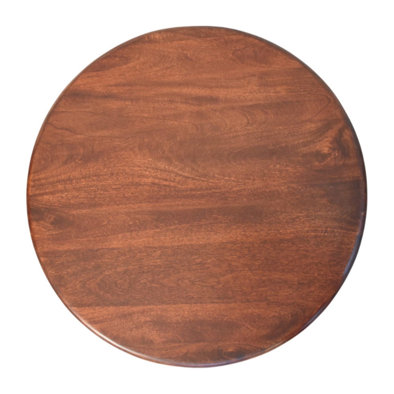 Clara Sculpted Coffee Table - Solid Mango Wood Center Table for Living Room - product view 9 showing handcrafted solid...