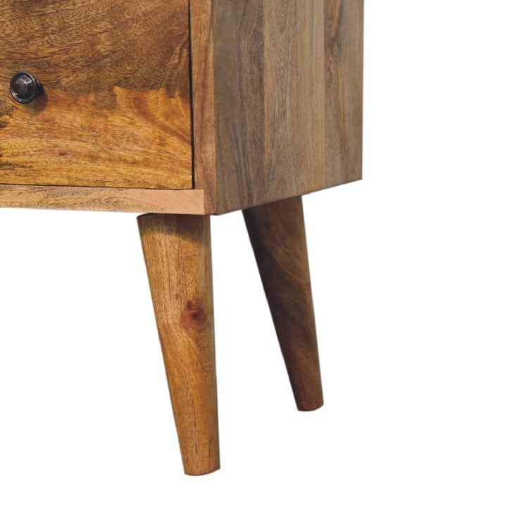 Classic Oak-ish Coffee Table - Solid Mango Wood Center Table for Living Room - product view 7 showing handcrafted solid...