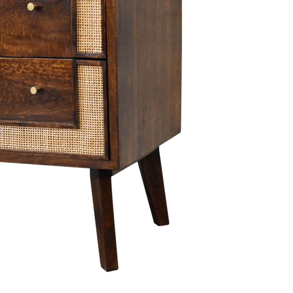 Close-knit Chestnut Dresser - Solid Mango Wood Storage Chest for Bedroom - product view 7 showing handcrafted solid mango...