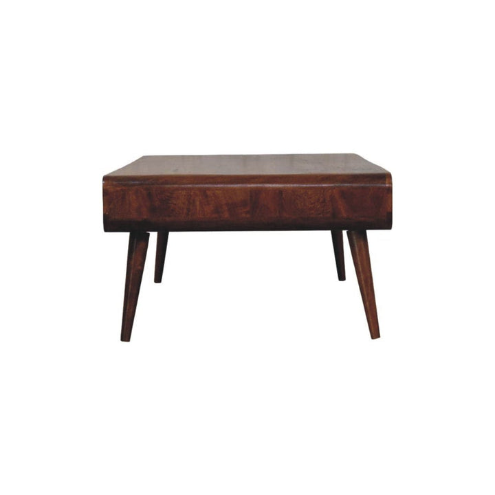 Avora 2 Drawer Chestnut Coffee Table - Solid Mango Wood Center Table for Living Room - product view 9 showing handcrafted...