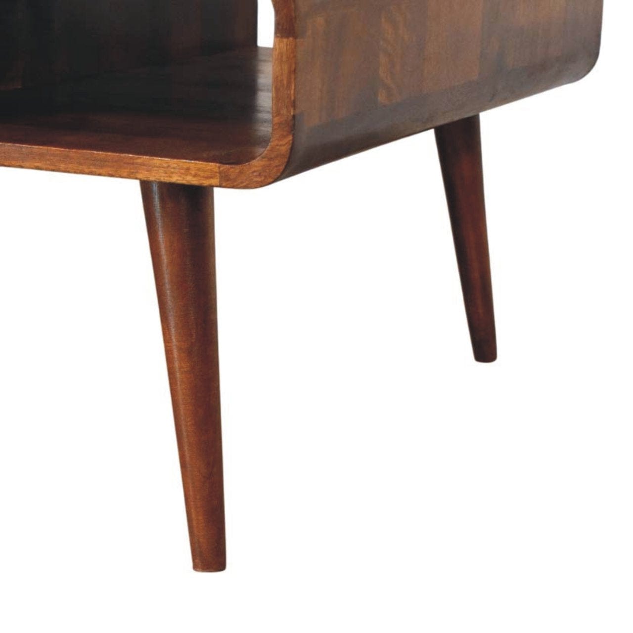 Avora 2 Drawer Chestnut Coffee Table - Solid Mango Wood Center Table for Living Room - product view 7 showing handcrafted...