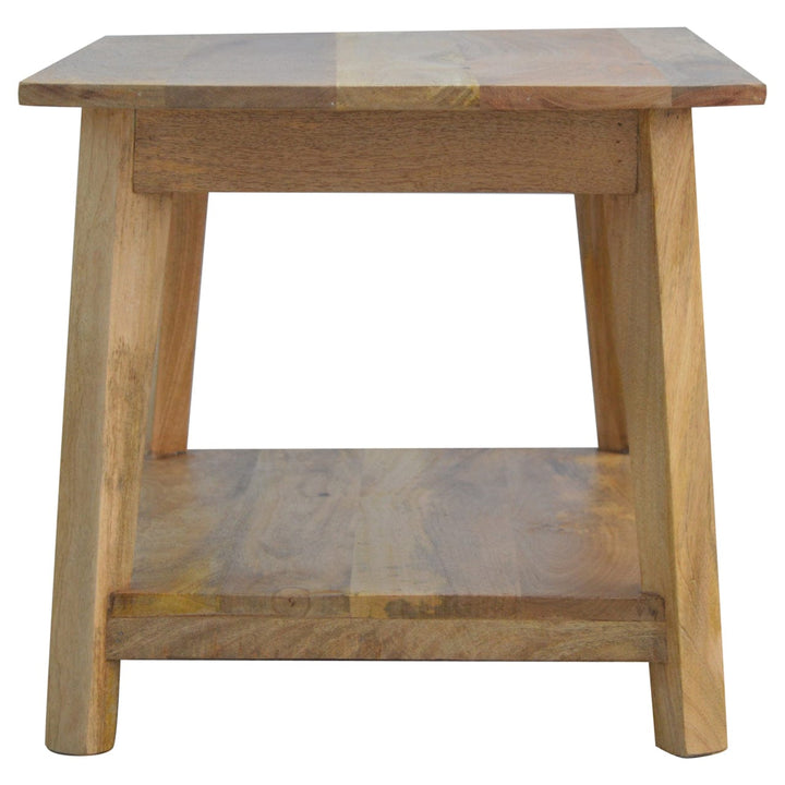 Mid-Century Modern Coffee Table - Solid Mango Wood Center Table for Living Room - product view 6 showing handcrafted...