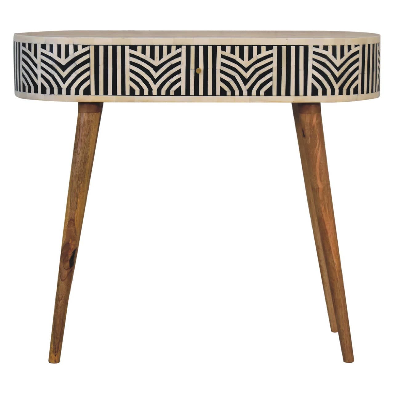 Edessa Bone Inlay Console Table - Solid Mango Wood Hallway Console for Entryway with stylish design.