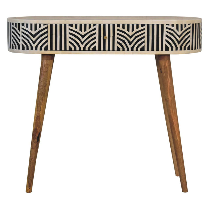 Edessa Bone Inlay Console Table - Solid Mango Wood Hallway Console for Entryway with stylish design.