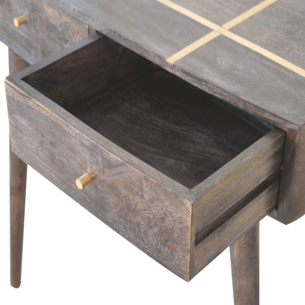 Mid-Century Modern Cairo Console Table - Solid Mango Wood Hallway Console for Entryway - product view 8 showing...