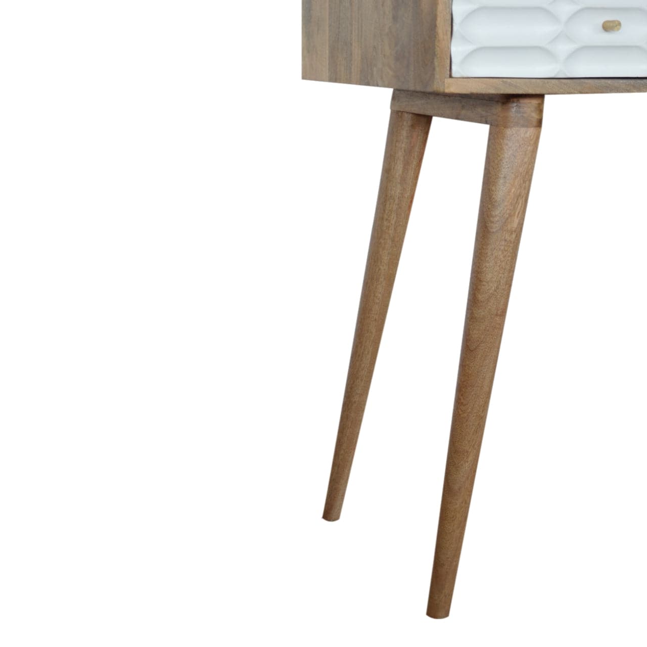 Mid-Century Modern Capsule Console Table - Solid Mango Wood Hallway Console for Entryway - product view 6 showing...