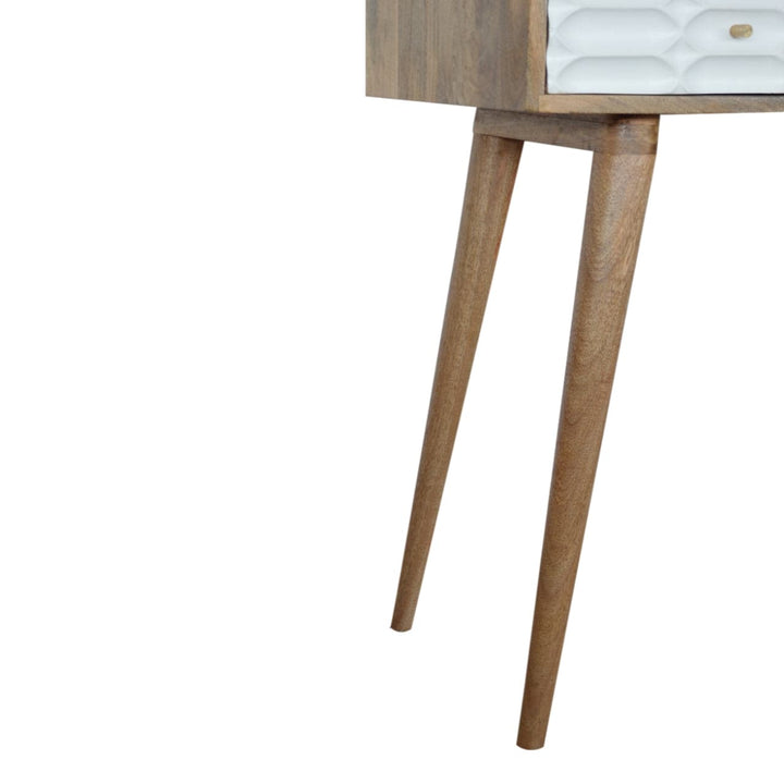 Mid-Century Modern Capsule Console Table - Solid Mango Wood Hallway Console for Entryway - product view 6 showing...