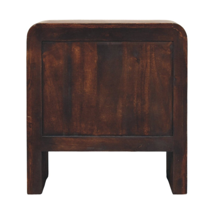 Copenhagen 2-Drawer Nightstand - Solid Mango Wood Bedside Table for Bedroom - product view 9 showing handcrafted solid...