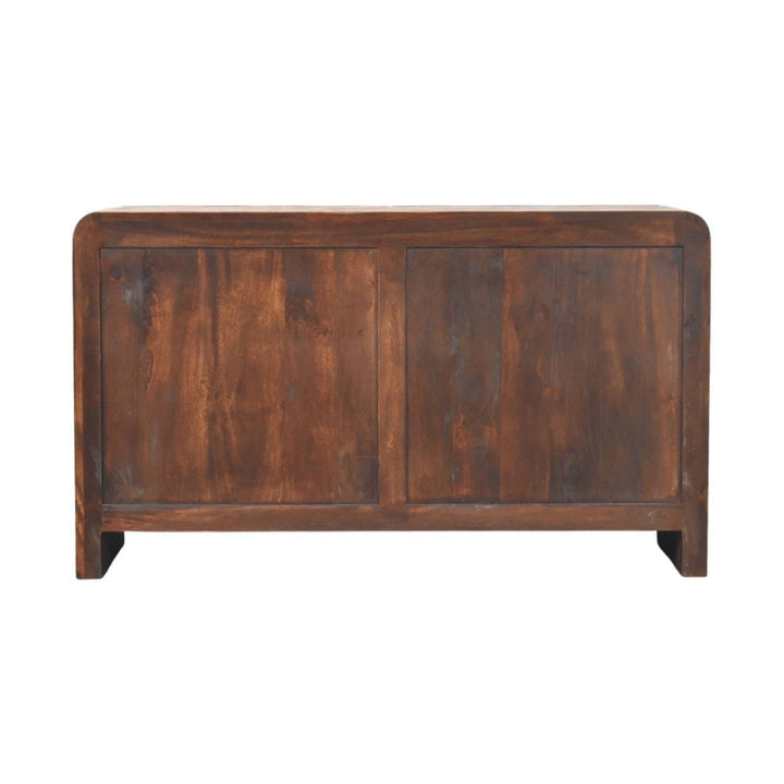 Copenhagen 4-Drawer Dresser - Solid Mango Wood Storage Chest for Bedroom - product view 9 showing handcrafted solid mango...