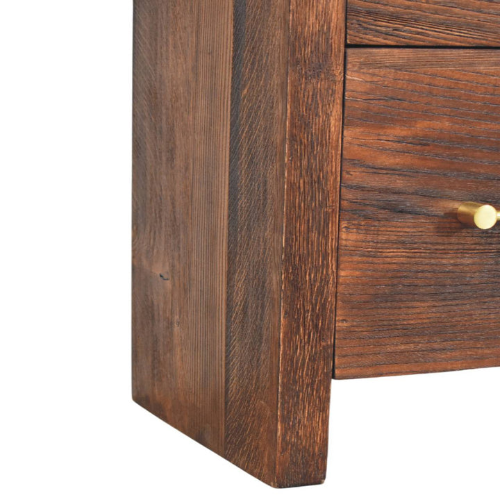 Copenhagen 4-Drawer Dresser - Solid Mango Wood Storage Chest for Bedroom - product view 7 showing handcrafted solid mango...