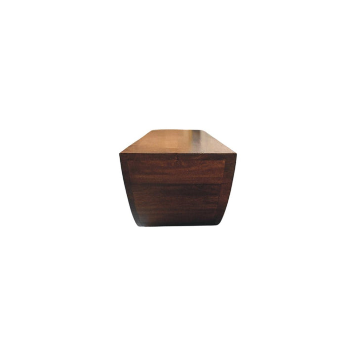Crescent Floating Floating Shelf - Solid Mango Wood Wall Shelf for Living Room - product view 8 showing handcrafted solid...