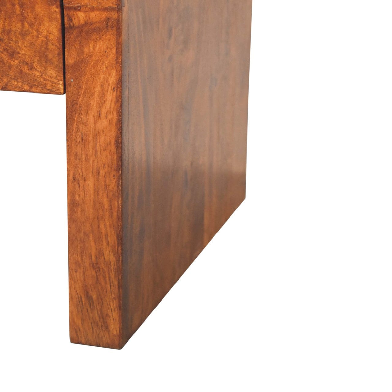 Darcy Chestnut Coffee Table - Solid Mango Wood Center Table for Living Room - product view 7 showing handcrafted solid...