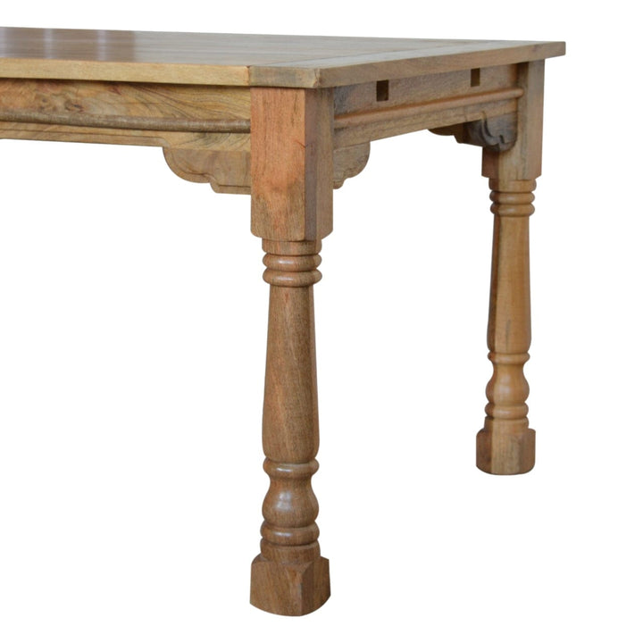 Farmhouse Extension Dining Table - Solid Mango Wood Kitchen Table - product view 7 showing handcrafted solid mango wood...