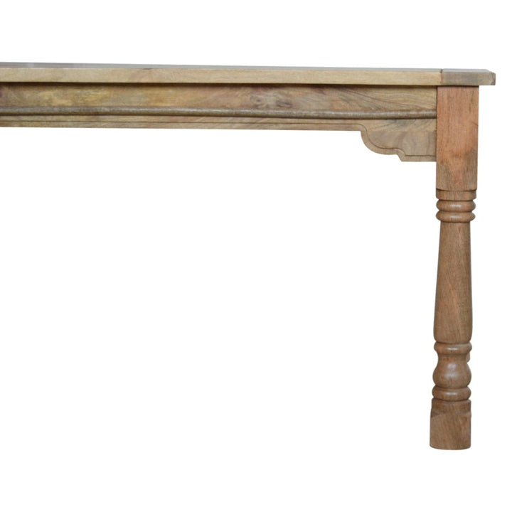 Farmhouse Extension Dining Table - Solid Mango Wood Kitchen Table - product view 4 showing handcrafted solid mango wood...