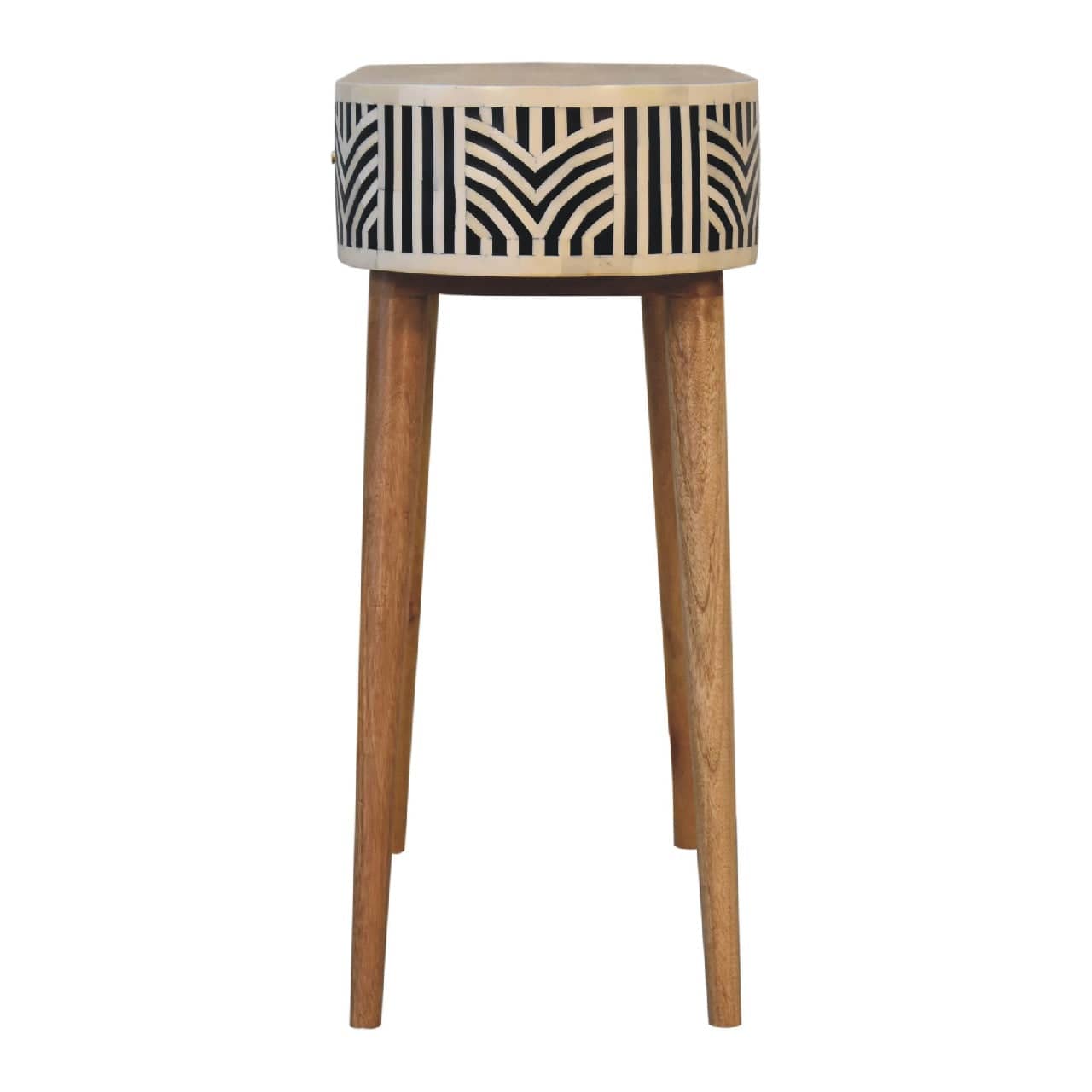 Edessa Bone Inlay Console Table - Solid Mango Wood Hallway Console for Entryway, stylish design with intricate patterns.