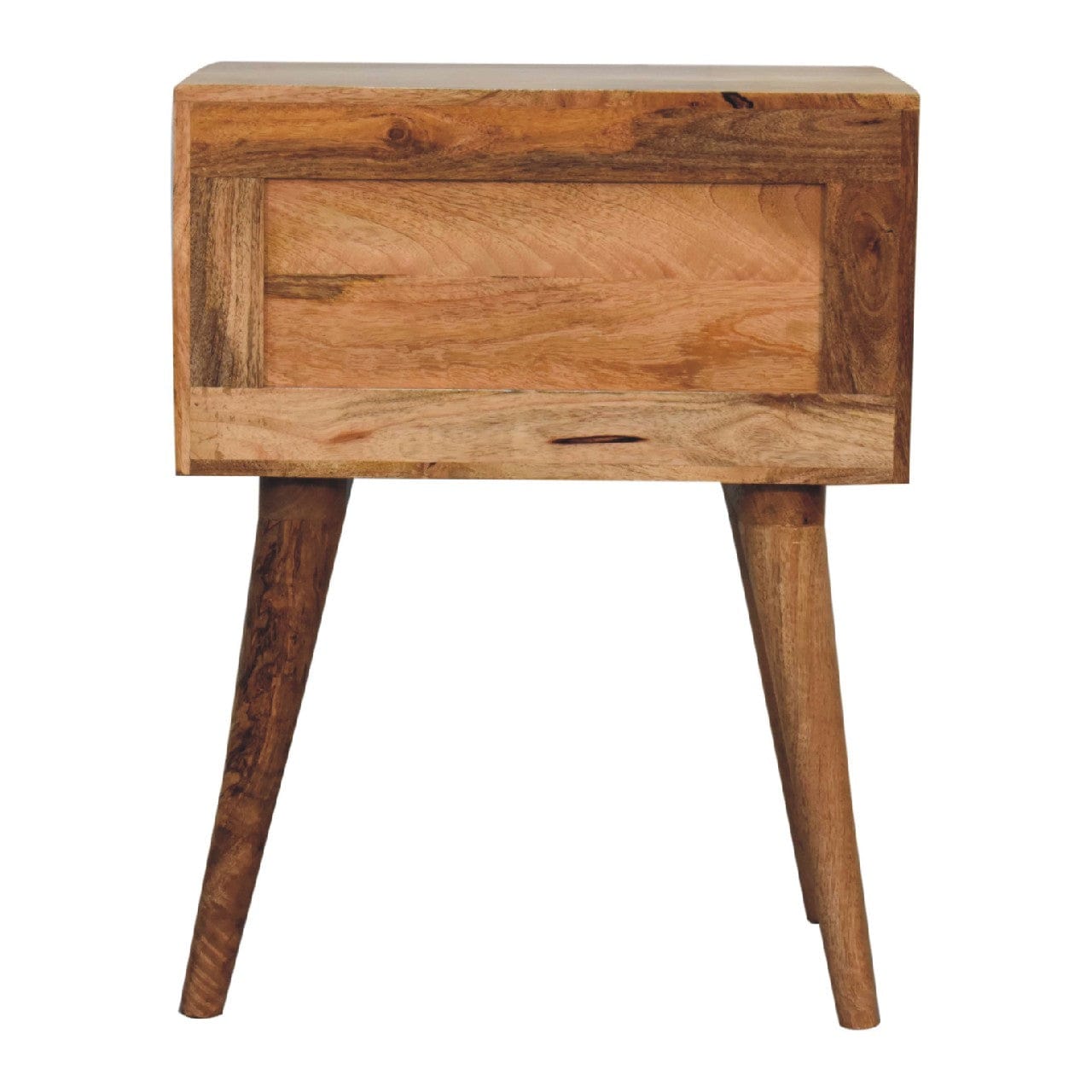 Edessa Bone Inlay Nightstand - Solid Mango Wood Bedside Table for Bedroom - product view 9 showing handcrafted solid...
