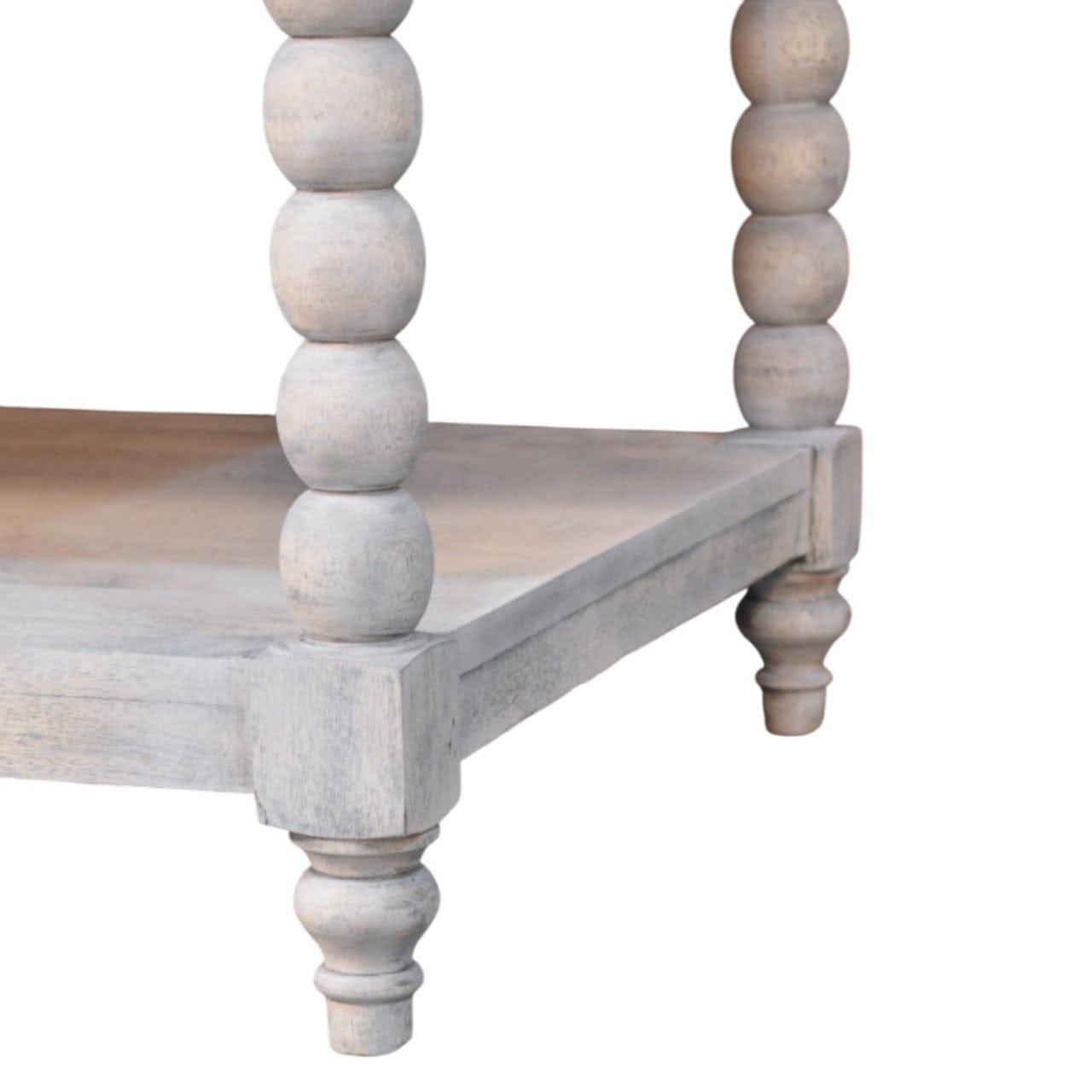 Ellsworth Spindle Coffee Table - Solid Mango Wood Center Table for Living Room - product view 8 showing handcrafted solid...