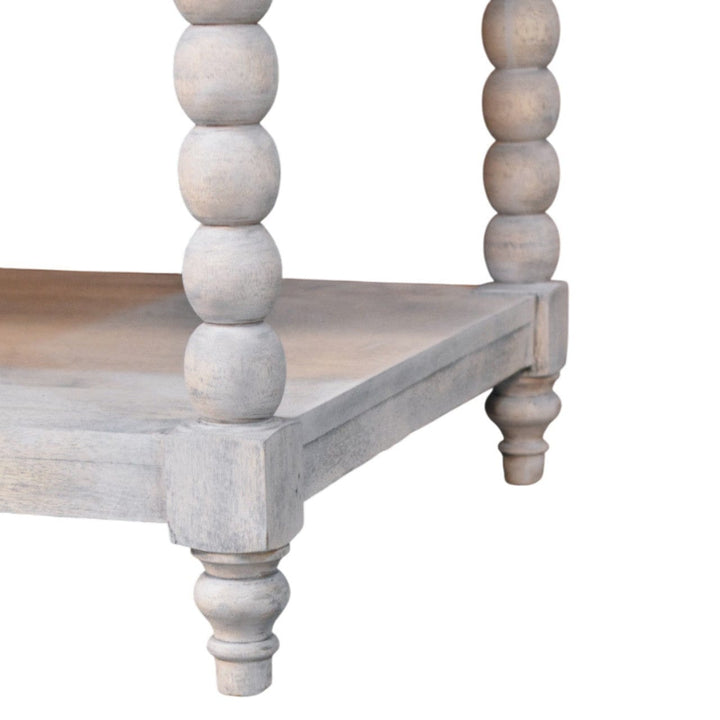 Ellsworth Spindle Coffee Table - Solid Mango Wood Center Table for Living Room - product view 8 showing handcrafted solid...