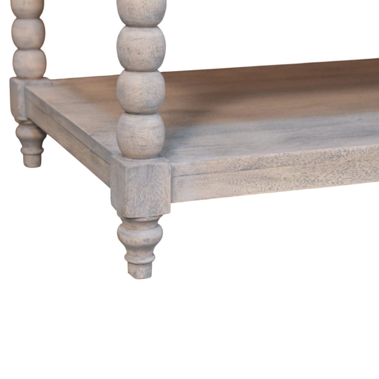 Ellsworth Spindle Coffee Table - Solid Mango Wood Center Table for Living Room - product view 7 showing handcrafted solid...