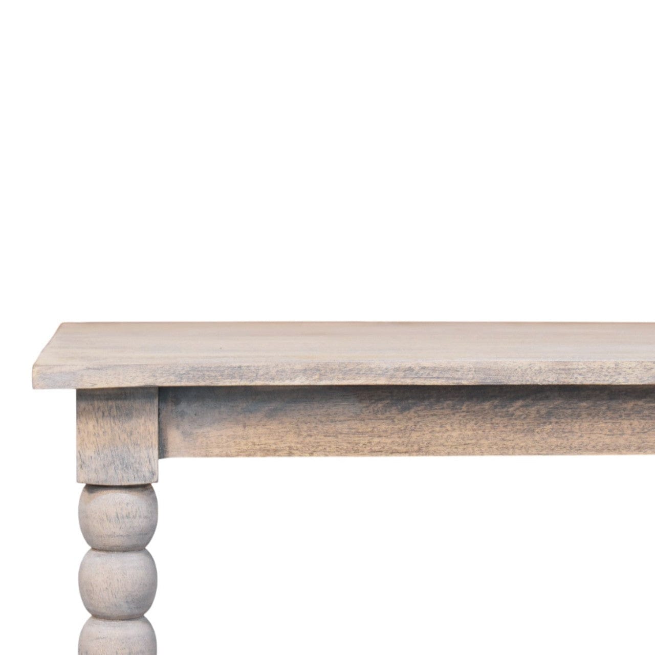 Ellsworth Spindle Coffee Table - Solid Mango Wood Center Table for Living Room - product view 4 showing handcrafted solid...