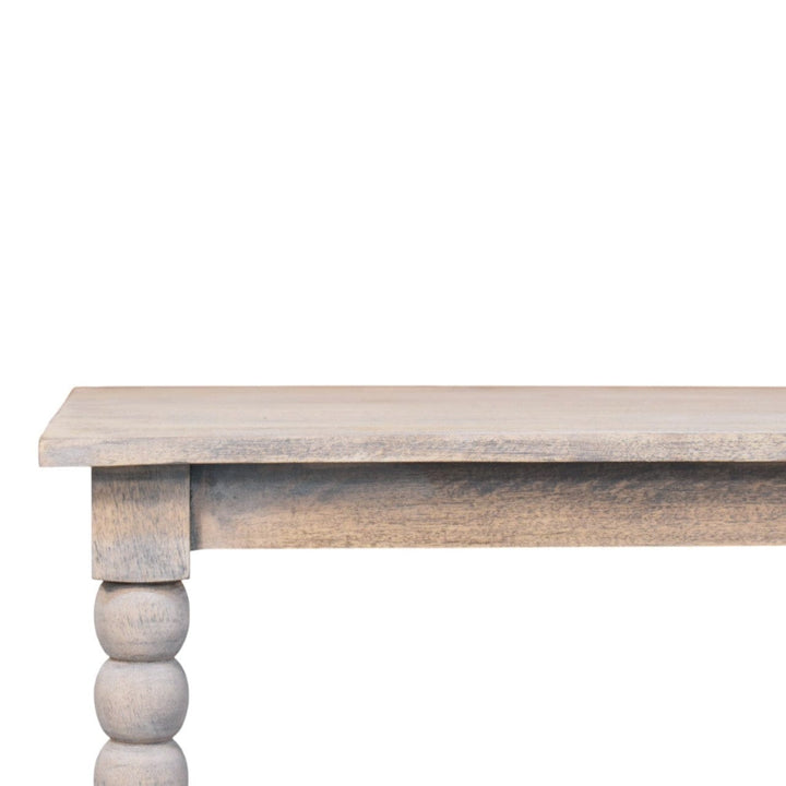 Ellsworth Spindle Coffee Table - Solid Mango Wood Center Table for Living Room - product view 4 showing handcrafted solid...