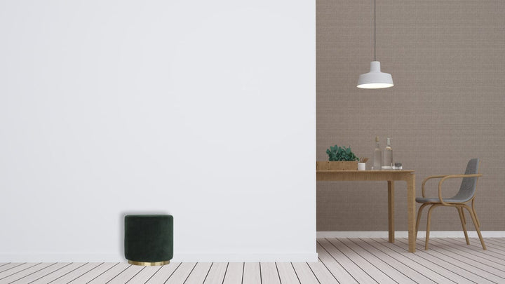 Emerald Velvet Gold Footstool - Solid Mango Wood Accent Stool for Living Room - product view 8 showing handcrafted solid...