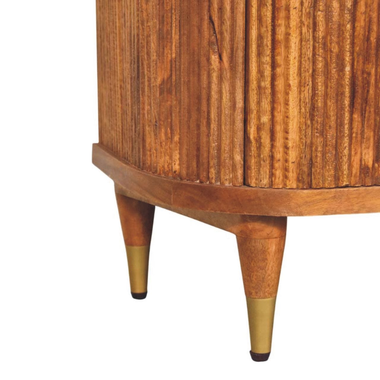 Emerson Ribbed 3-Drawer Dresser - Solid Mango Wood Storage Chest for Bedroom - product view 7 showing handcrafted solid...