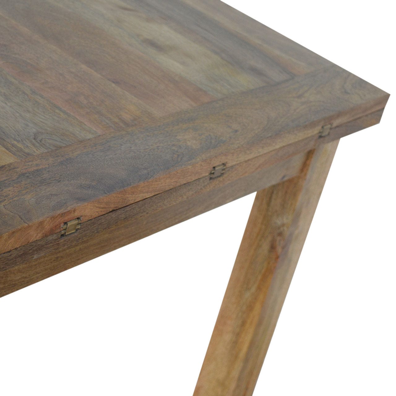 Extendable Butterfly Dining Table - Solid Mango Wood Kitchen Table - product view 7 showing handcrafted solid mango wood...