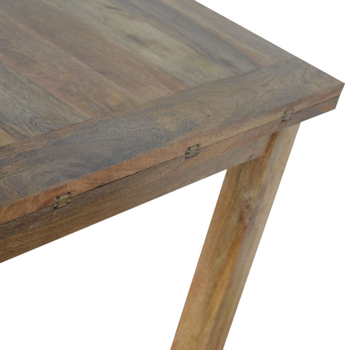 Extendable Butterfly Dining Table - Solid Mango Wood Kitchen Table - product view 7 showing handcrafted solid mango wood...