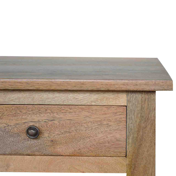 Farmhouse Country 4 Drawer Coffee Table - Solid Mango Wood Center Table for Living Room - product view 5 showing...