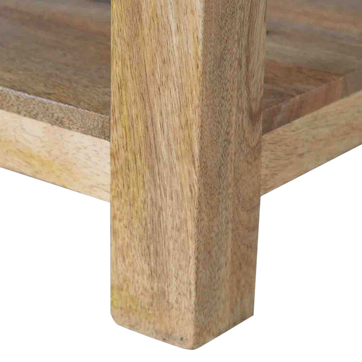 Farmhouse Country 4 Drawer Coffee Table - Solid Mango Wood Center Table for Living Room - product view 4 showing...