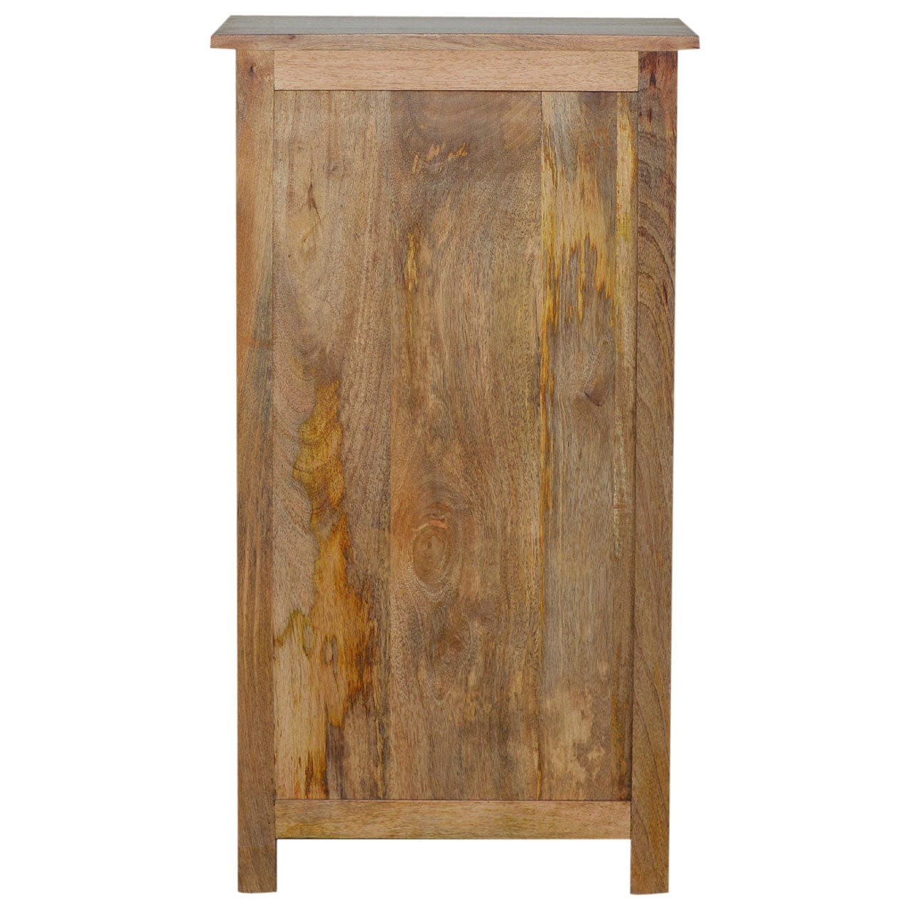 Farmhouse Country Style Mini Bookcase in Solid Mango Wood - product view 8 showing handcrafted solid mango wood bookcase