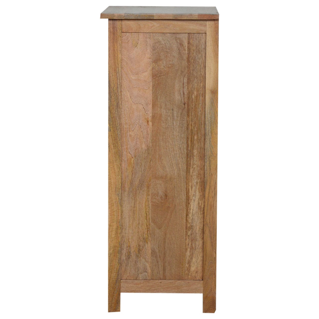 Farmhouse Country Style Mini Bookcase in Solid Mango Wood - product view 7 showing handcrafted solid mango wood bookcase