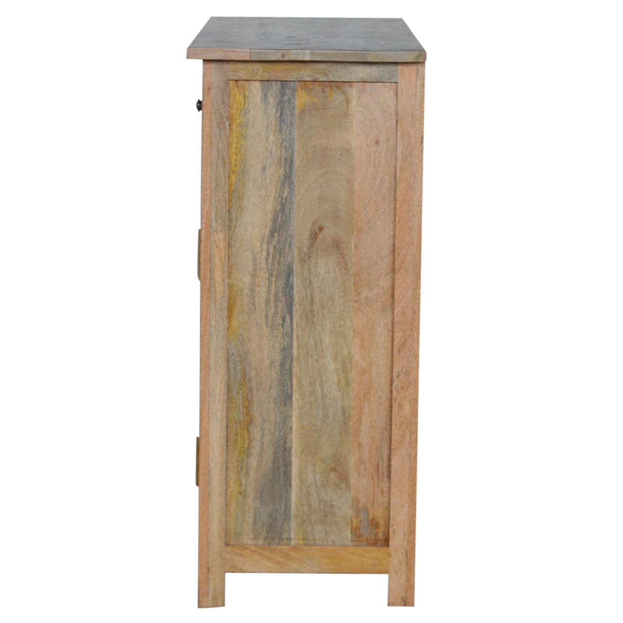 Farmhouse Country Style Sideboard - Solid Mango Wood Buffet Cabinet for Dining Room - product view 6 showing handcrafted...