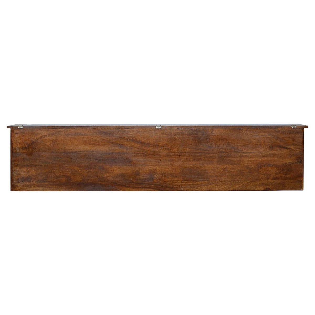 Floating Hook Storage Unit - Solid Mango Wood Shelving System for Living Room - product view 6 showing handcrafted solid...