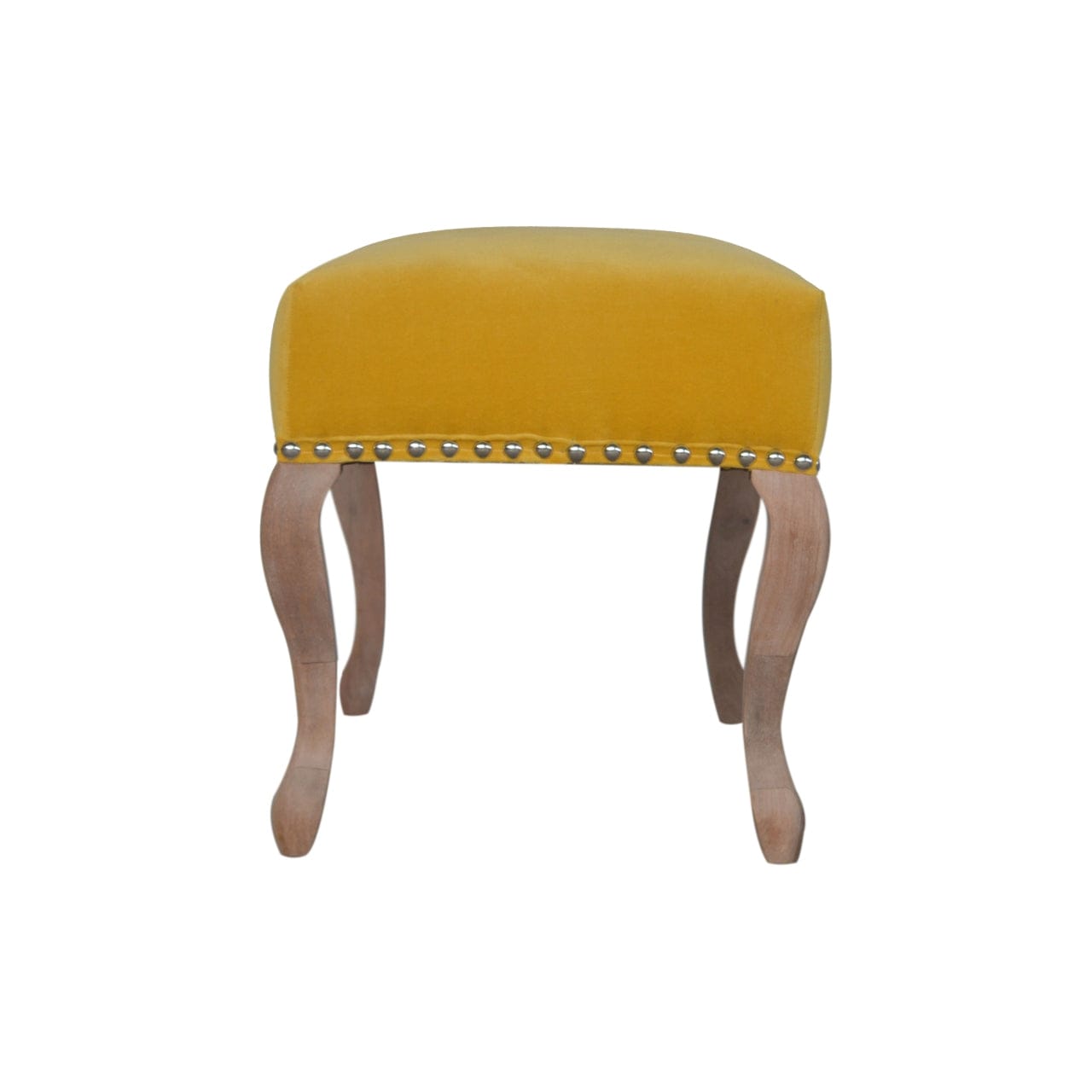 French Style Bench - Solid Mango Wood Seating Furniture for Entryway - product view 8 showing handcrafted solid mango...