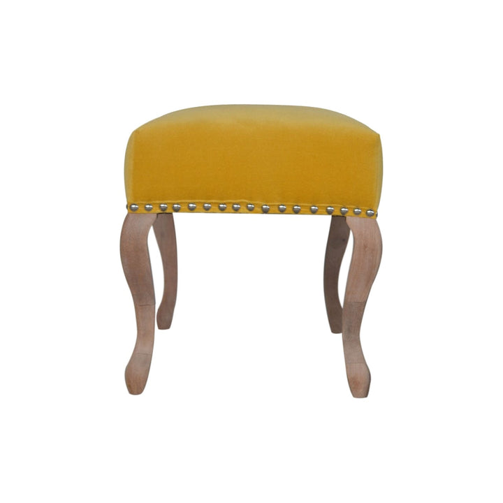 French Style Bench - Solid Mango Wood Seating Furniture for Entryway - product view 8 showing handcrafted solid mango...