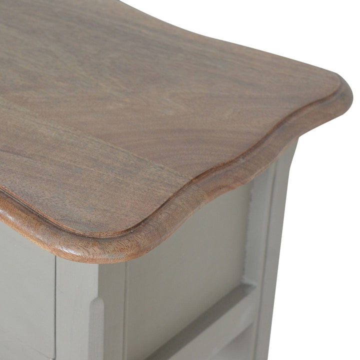 French Style Console Table - Solid Mango Wood Hallway Console for Entryway - product view 8 showing handcrafted solid...