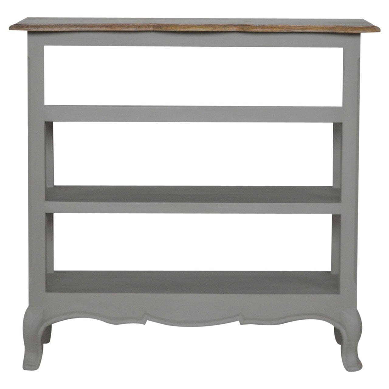 French Style Console Table - Solid Mango Wood Hallway Console for Entryway - product view 6 showing handcrafted solid...