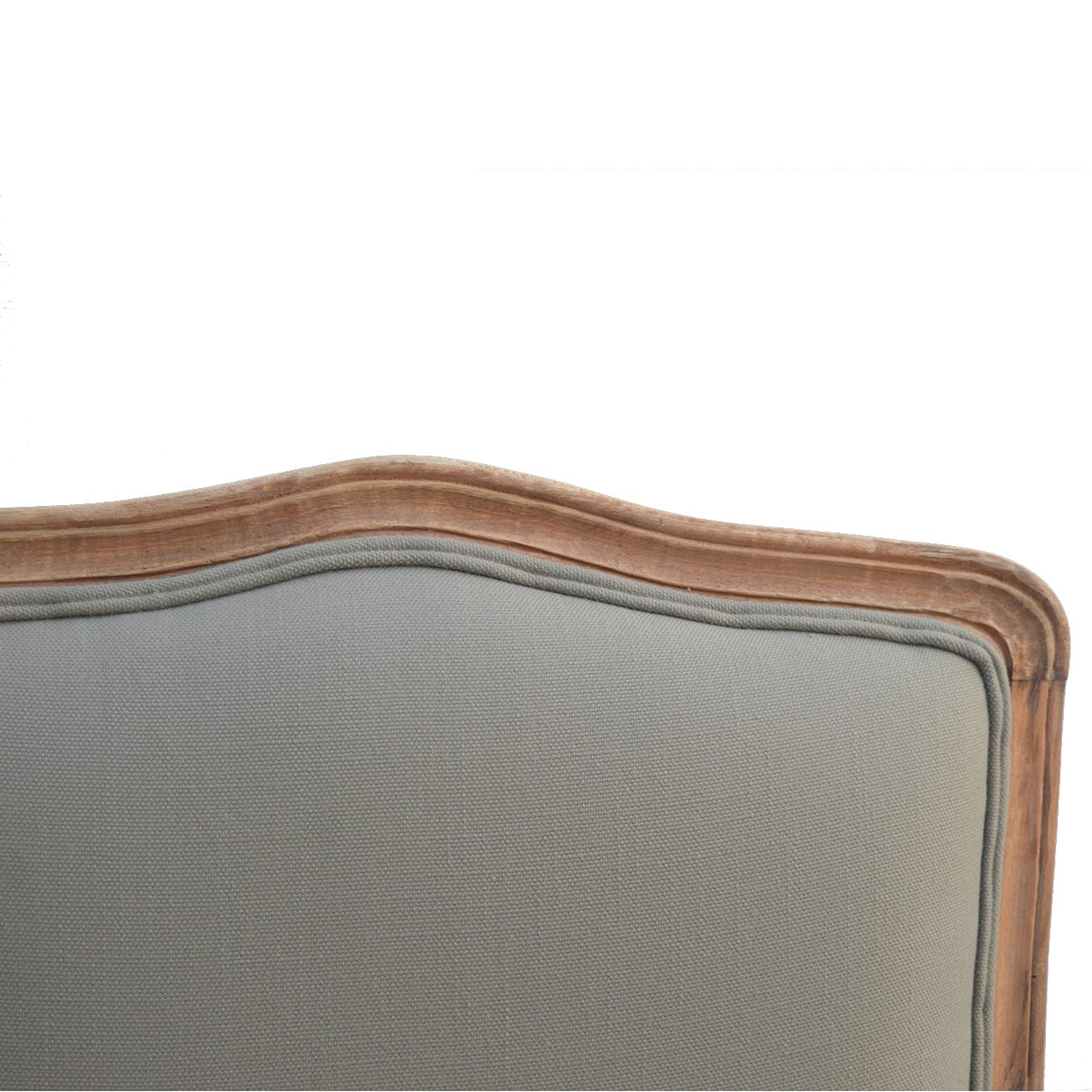 French Style Upholstered Armchair - Solid Mango Wood Accent Chair for Living Room - product view 7 showing handcrafted...