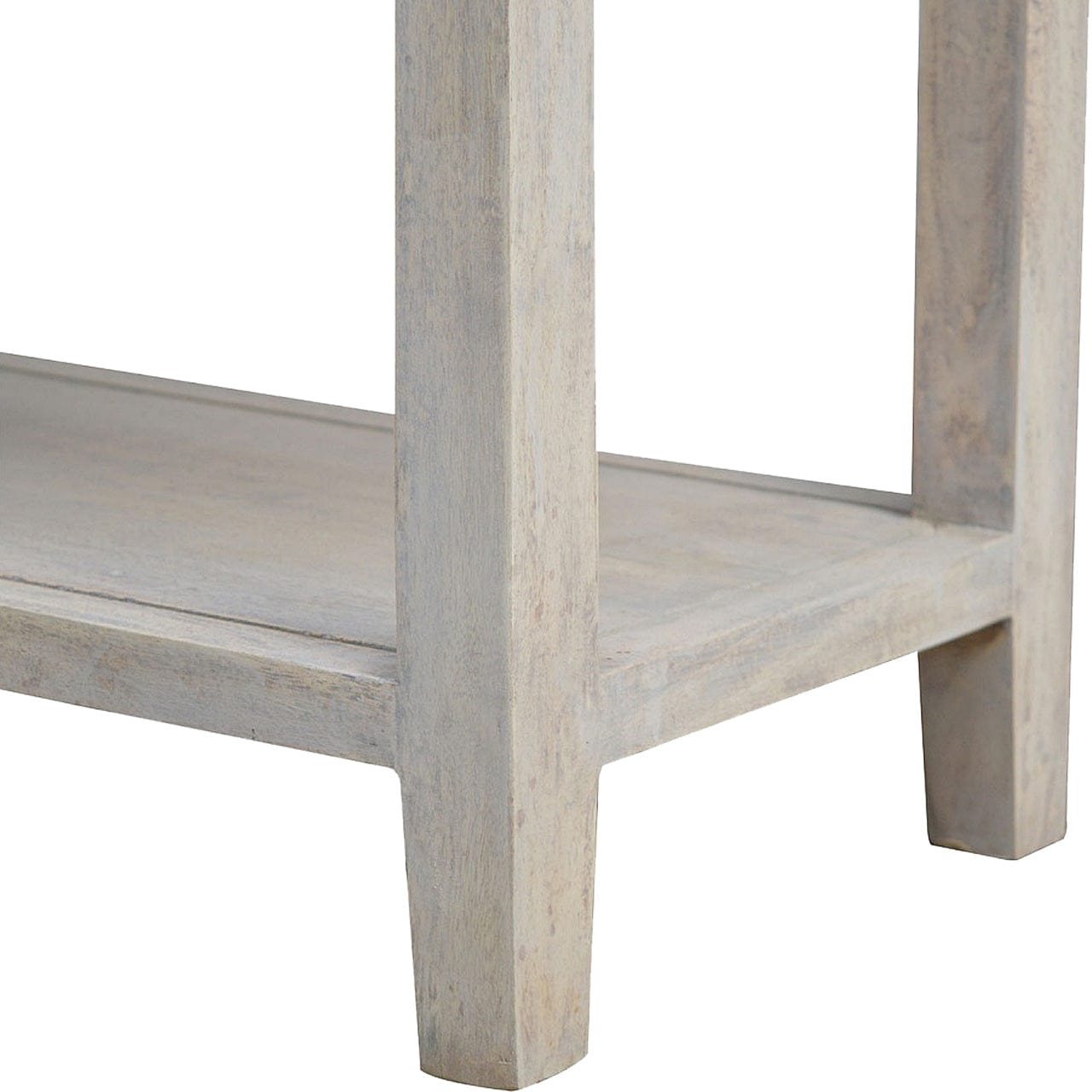 Functional 2 Door 4 Drawer Glazed Console - Entryway & Hallway Table in Solid Mango Wood - product view 5 showing...