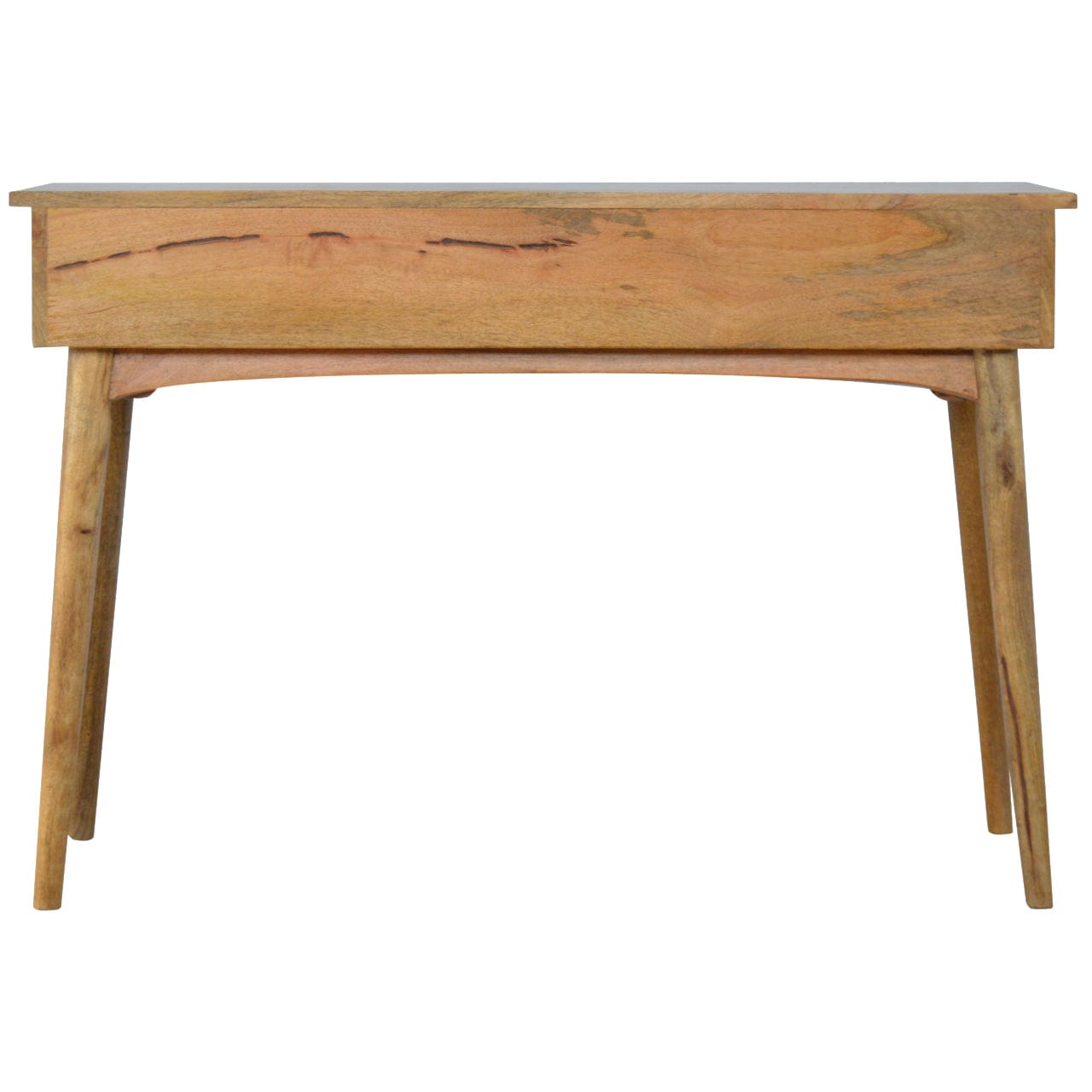 Functional 3 Drawer Console Table - Entryway & Hallway Table in Solid Mango Wood - product view 8 showing handcrafted...