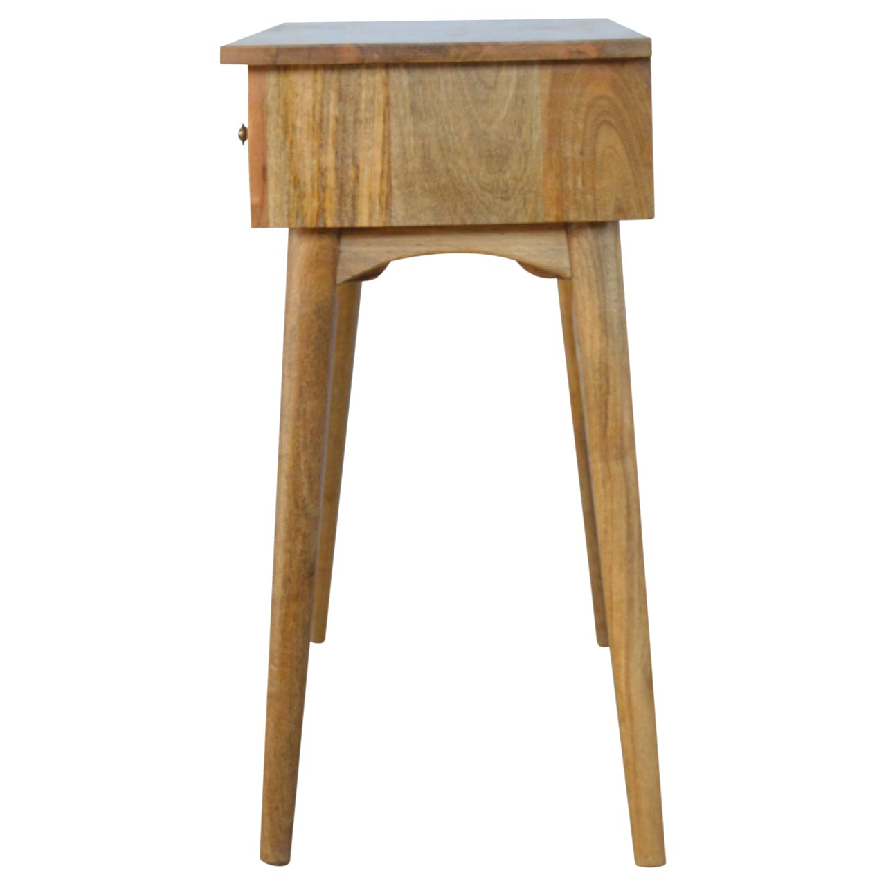 Functional 3 Drawer Console Table - Entryway & Hallway Table in Solid Mango Wood - product view 7 showing handcrafted...